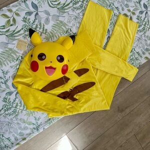 Kids Halloween Costume Yellow Pikachu Pokemon Costume Set Size Youth Medium